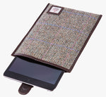 Harris Tweed tablet case shown with a ipad placed inside.